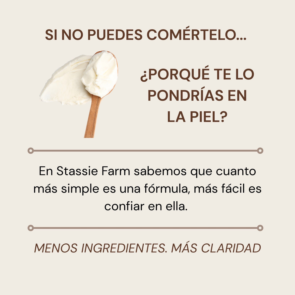 Menos ingredientes, mas claridad